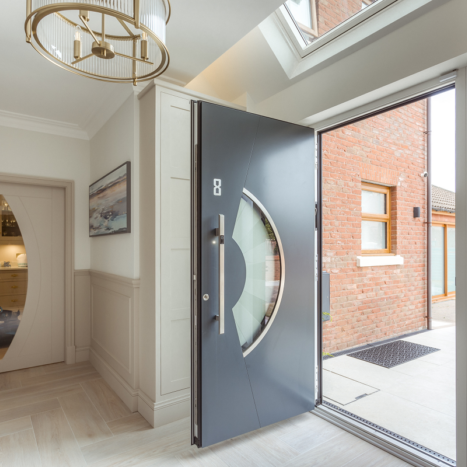 Modern grey front door