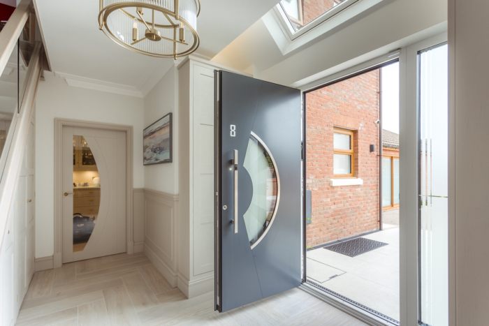 Modern grey front door