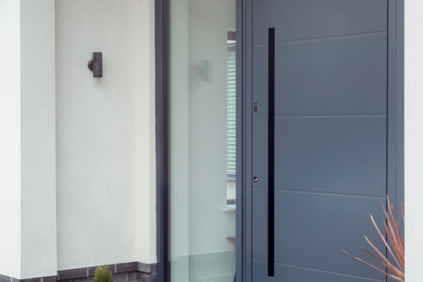 Modern grey front door