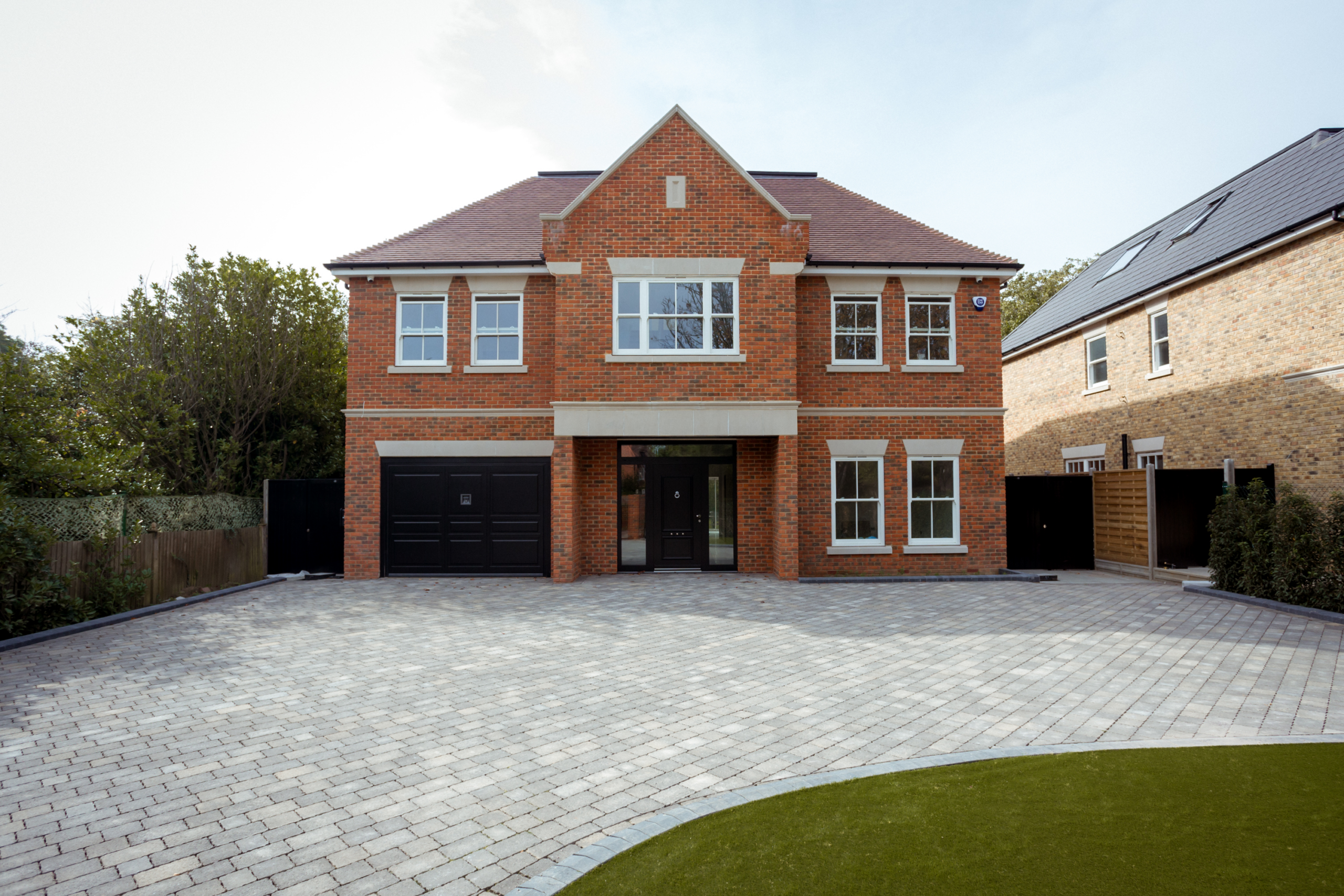 Beautiful brick house with doors and windows London