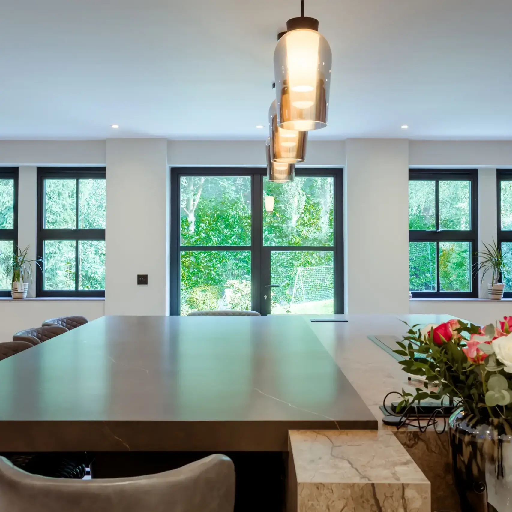 Heritage aluminium windows and double door in kitchen scaled uai
